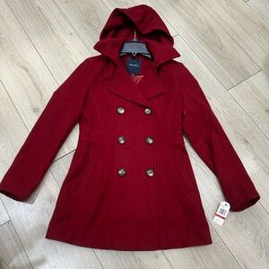 Nautica Women's Burgundy Pea Coat